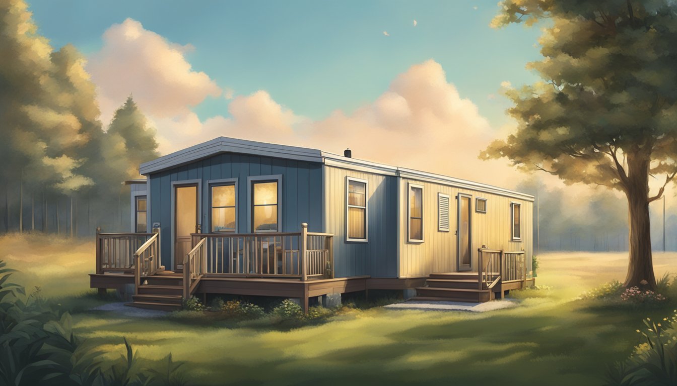 Stylish Mobile Home Without Shutters